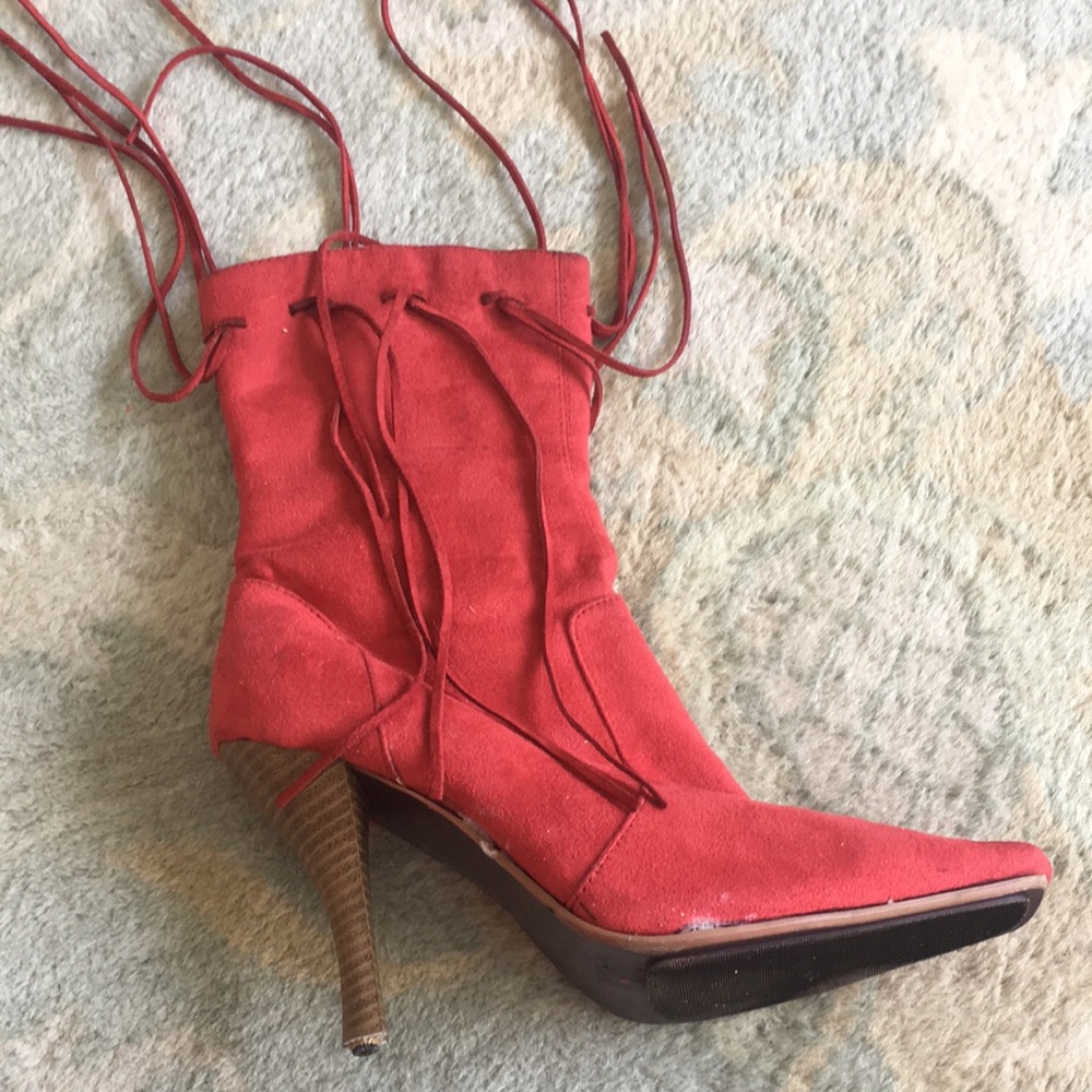Women’s Red High Heel Boot